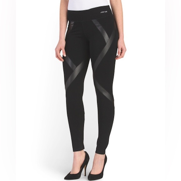 Joe's Jeans Off Duty Rays Perforated Leather Insert Legging - Picture 6 of 7